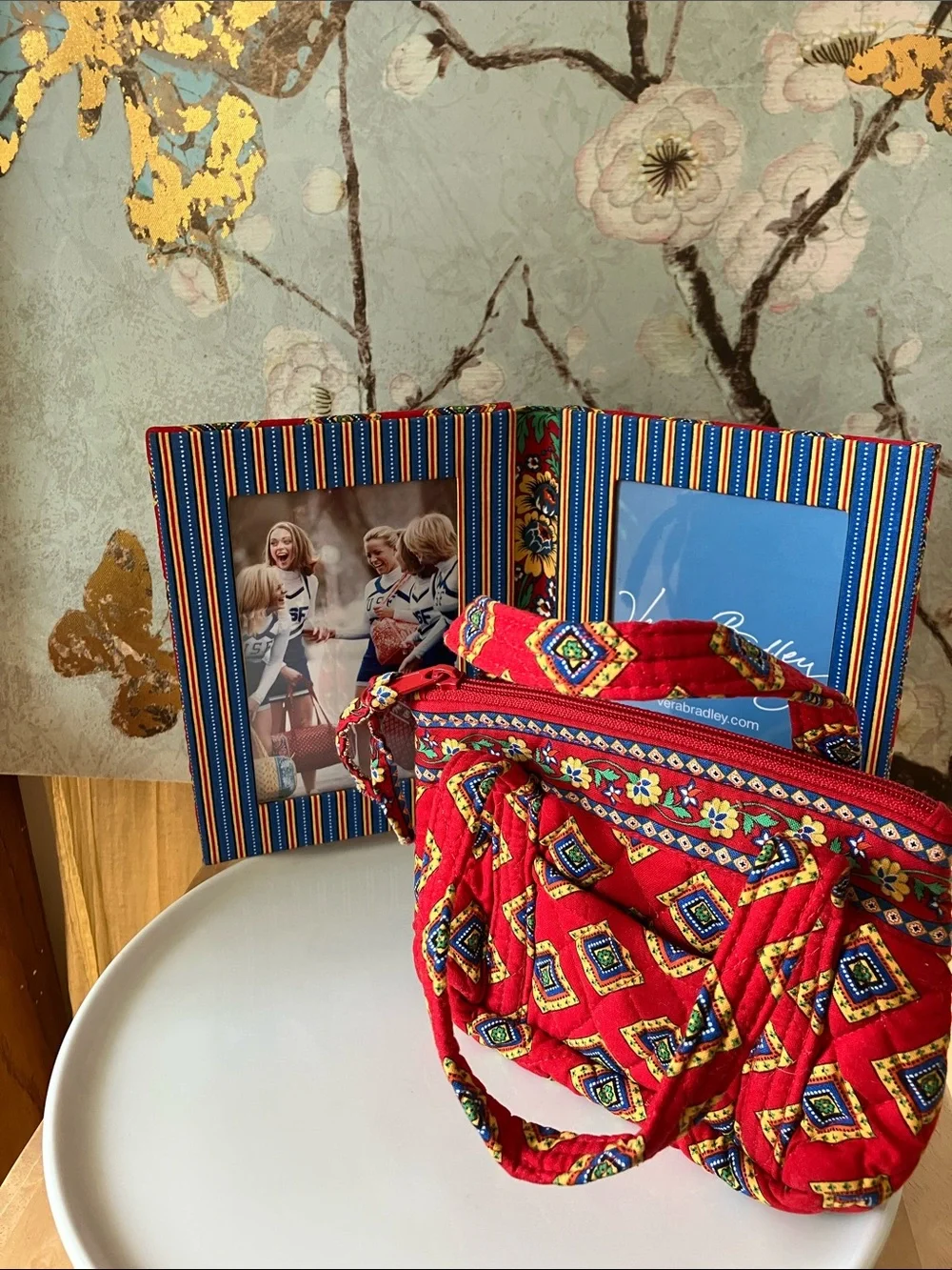 NWOT Vera Bradley Matching Set: Quilted Mini Tote and Double Picture Frame 4
